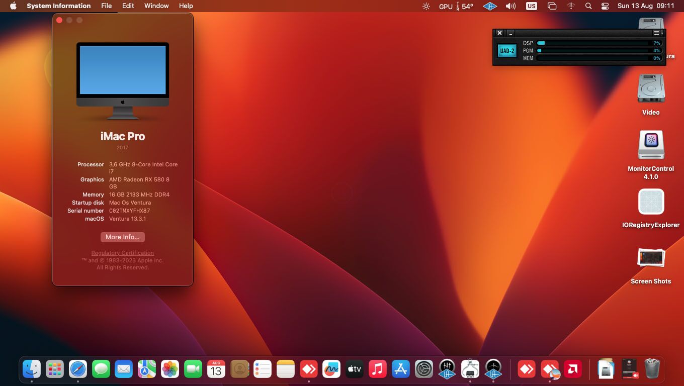 EFI GIGABYTE Z390 Hackintosh Intel i7 9700K Ventura 13.3.1 OC - Gambar 9