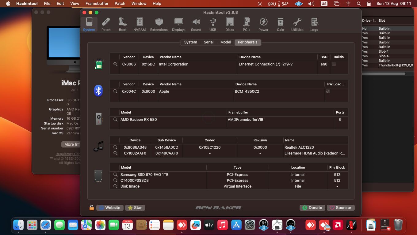 EFI GIGABYTE Z390 Hackintosh Intel i7 9700K Ventura 13.3.1 OC - Gambar 5
