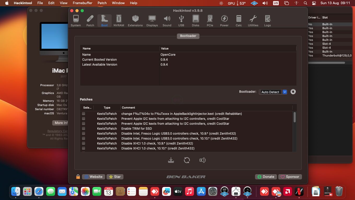 EFI GIGABYTE Z390 Hackintosh Intel i7 9700K Ventura 13.3.1 OC - Gambar 6